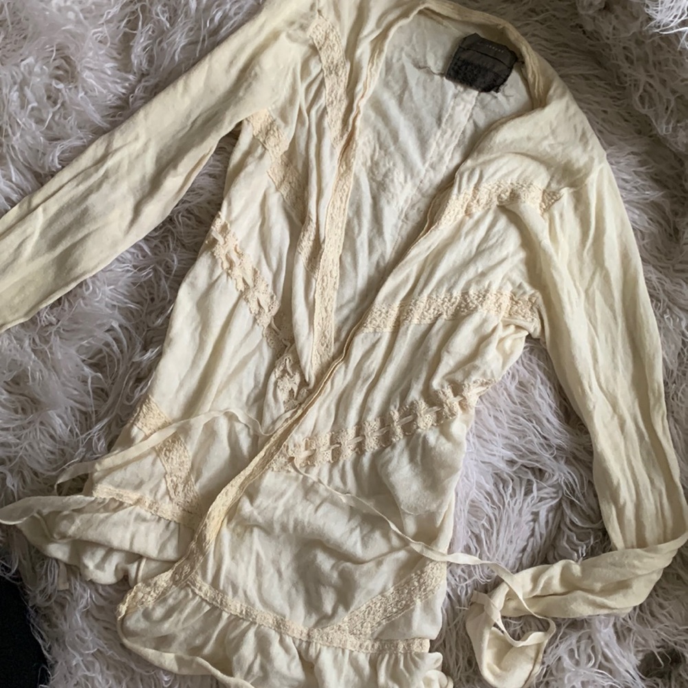 Anthropologie cream cardigan